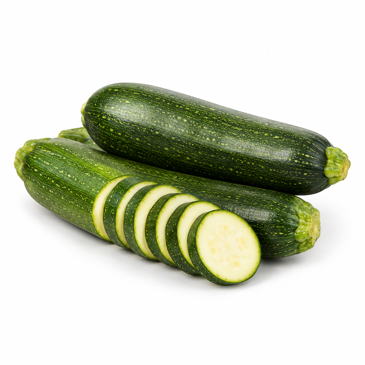 Illustration de courgettes sur fond blanc