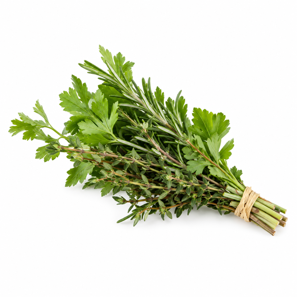 Illustration de herbes aromatiques sur fond blanc